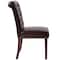 Flash Furniture Midcentury Parsons Chair, Brown Back, 18.5 W 27-1/2" L 39.75 H, Leather Seat BT-P-BRN-LEA-GG - alternate 6